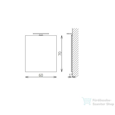 TBoss Floating Mirror Easy 60 tükör led világítással 07500