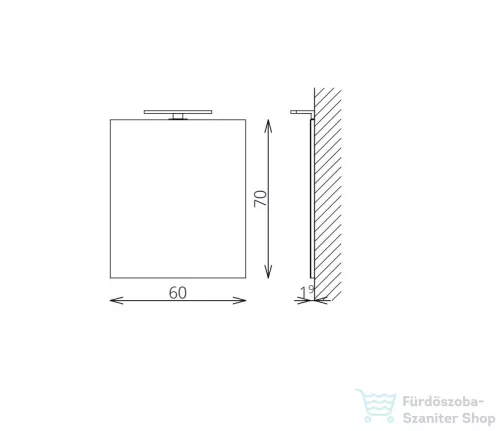 TBoss Floating Mirror Easy 60 tükör led világítással 07500