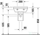 Duravit STARCK 3 45x32 cm-es kézmosó Wondergliss bevonattal,07504500001