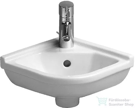 Duravit STARCK 3 43 cm-es sarok kézmosó Wondergliss bevonattal,07524400001