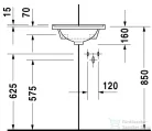 Duravit STARCK 3 43 cm-es sarok kézmosó Wondergliss bevonattal,07524400001