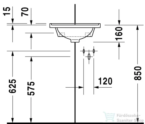 Duravit STARCK 3 43 cm-es sarok kézmosó Wondergliss bevonattal,07524400001