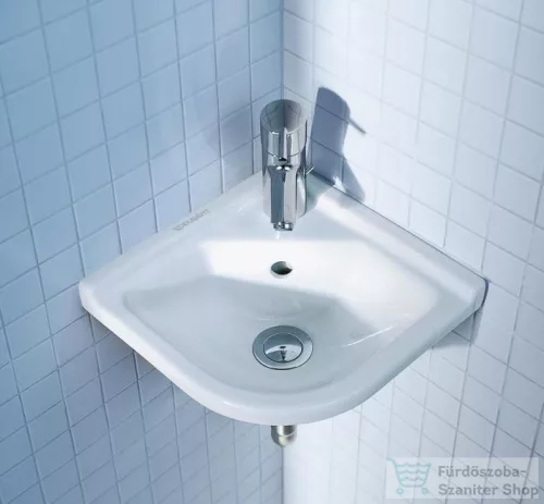 Duravit STARCK 3 43 cm-es sarok kézmosó Wondergliss bevonattal,07524400001