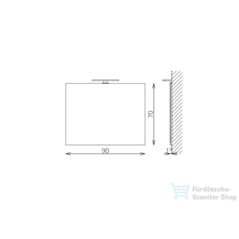TBoss Floating Mirror Easy 90 tükör led világítással 07700