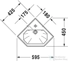 Duravit 1930 Series 59,5x45 sarokkézmosó 0793420000 ( 079342 )