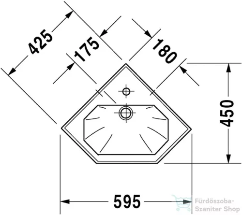 Duravit 1930 Series 59,5x45 sarokkézmosó 0793420000 ( 079342 )