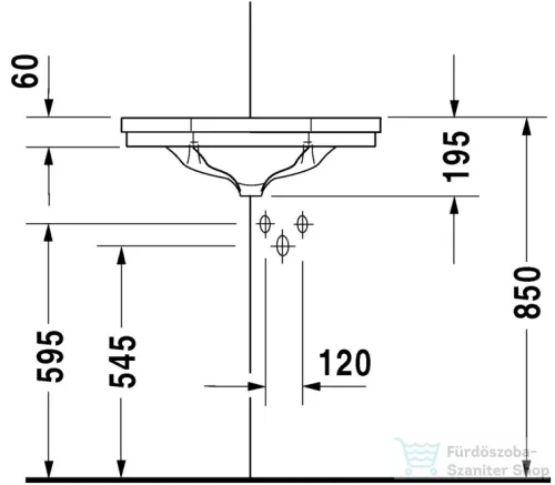 Duravit 1930 Series 59,5x45 sarokkézmosó 0793420000 ( 079342 )