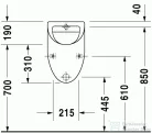 Duravit Fizz hátsós, leszívórendszerű vizelde, matrica nélkül 0823360000 ( 082336 )