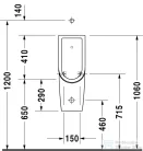 Duravit Starck 3 felső vízbekötésű piszoár 0826250000 ( 082625 )