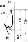 Duravit Starck 3 felső vízbekötésű piszoár 0826250000 ( 082625 )