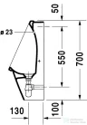 Duravit Starck 3 hátsó vízbekötésű piszoár 0827250000 ( 082725 )