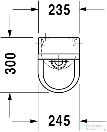 Duravit Starck 3 hátsó vízbekötésű piszoár 0827250000 ( 082725 )