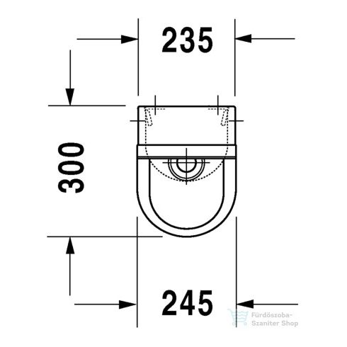 Duravit Starck 3 hátsó vízbekötésű piszoár HygieneGlaze felülettel 0827252000 ( 082725 )