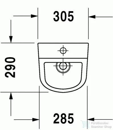 Duravit D-Code 082830 vizelde felső bekötésű 0828300000 ( 082830 )