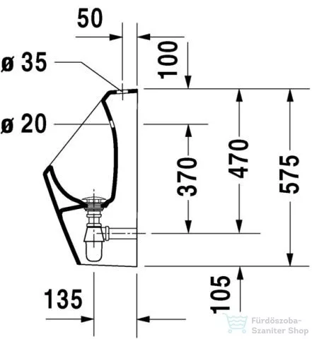 Duravit D-Code vizelde hátsó bekötésű 0829300000 ( 082930 )