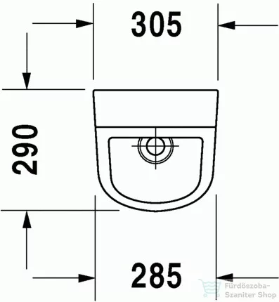 Duravit D-Code vizelde hátsó bekötésű 0829300000 ( 082930 )