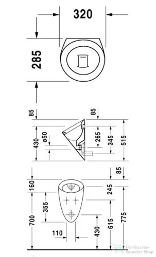 Duravit Starck 1 piszoár 0834320000 ( 083432 )
