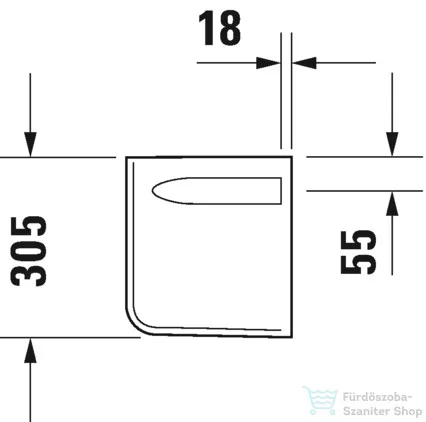 Duravit D-Code 085718 szifontakaró 08571800002 ( 085718 )