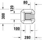 Duravit 1930 Series mosdóláb a 70x70 és a 80x55 cm-es mosdóhoz 0857900000 ( 085790 )