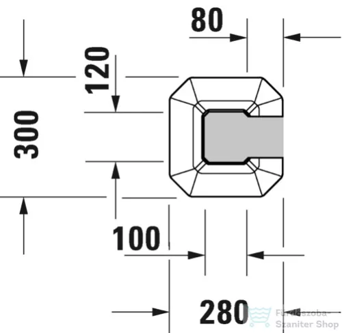 Duravit 1930 Series mosdóláb a 70x70 és a 80x55 cm-es mosdóhoz 0857900000 ( 085790 )
