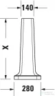 Duravit 1930 Series mosdóláb a 70x70 és a 80x55 cm-es mosdóhoz 0857900000 ( 085790 )