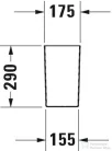 Duravit D-NEO szifontakaró rögzítés nélkül ,fehér 0858430000