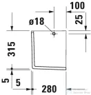 Duravit Starck 3 szifontakaró 0865150000 ( 086515 )