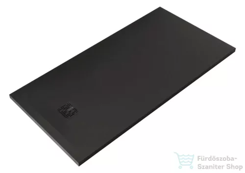 Kludi TERRA 140x70 cm-es RAKSOLID zuhanytálca szifon nélkül, matt fekete 08DW0139