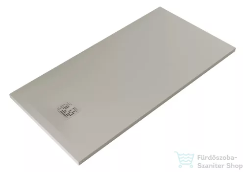 Kludi TERRA 140x70 cm-es RAKSOLID zuhanytálca szifon nélkül, matt világosszürke 08DW01O2