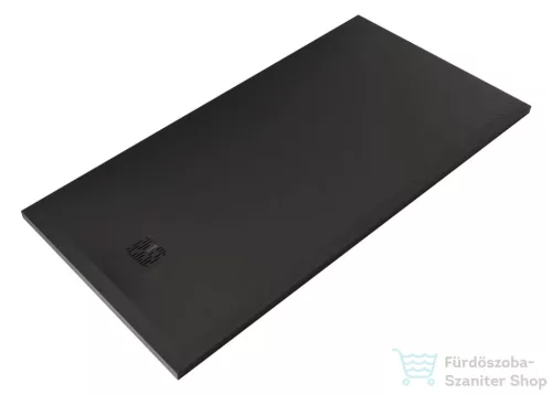Kludi TERRA 160x80 cm-es RAKSOLID zuhanytálca szifon nélkül, matt fekete 08DW0539
