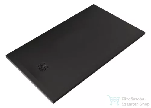 Kludi TERRA 140x80 cm-es RAKSOLID zuhanytálca szifon nélkül, matt fekete 08DW0639