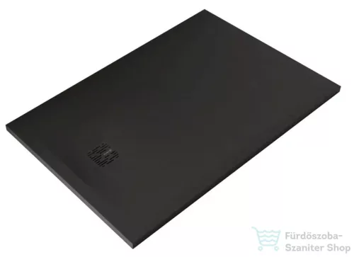 Kludi TERRA 120x80 cm-es RAKSOLID zuhanytálca szifon nélkül, matt fekete 08DW0739