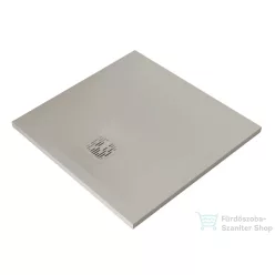   Kludi TERRA 80x80 cm-es RAKSOLID zuhanytálca szifon nélkül, matt világosszürke 08DW09O2