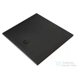   Kludi TERRA 100x100 cm-es RAKSOLID zuhanytálca szifon nélkül, matt fekete 08DW1839