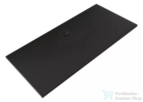 Kludi TERRA 180x80 cm-es RAKSOLID zuhanytálca szifon nélkül, matt fekete 08DW2139