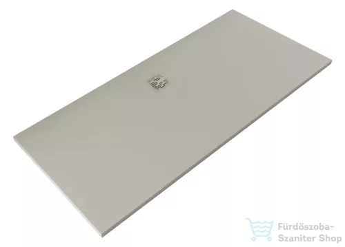 Kludi TERRA 180x80 cm-es RAKSOLID zuhanytálca szifon nélkül, matt világosszürke 08DW21O2