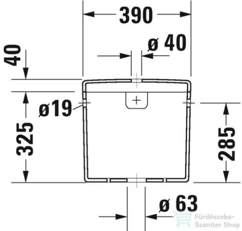 Duravit STARCK 3 monoblokkos wc tartály Wondergliss bevonattal,6/3L,oldalsó vízbekötés jobbra,vagy balra 09200000051