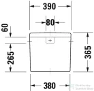 Duravit STARCK 3 monoblokkos wc tartály 6/3L,oldalsó vízbekötés jobbra,vagy balra 0920000005