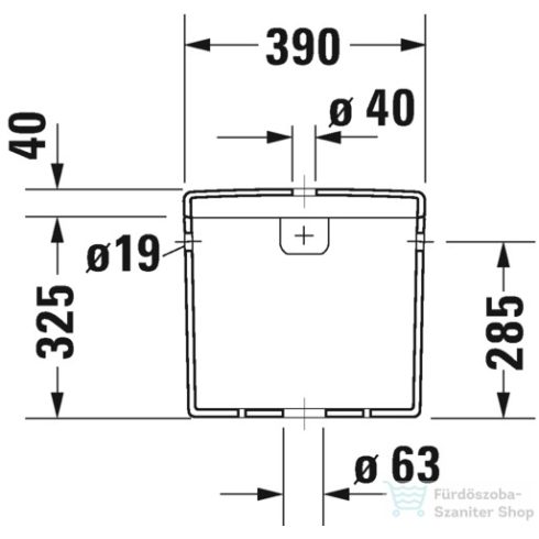 Duravit STARCK 3 monoblokkos wc tartály Wondergliss bevonattal,4,5/3L,oldalsó vízbekötés jobbra,vagy balra 09200000851