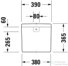 Duravit STARCK 3 monoblokkos wc tartály 4,5/3L,vízbekötés balra alul,0920100085