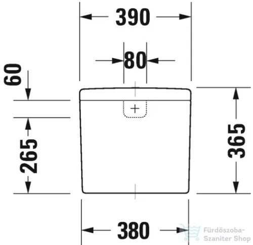 Duravit STARCK 3 monoblokkos wc tartály 4,5/3L,vízbekötés balra alul,0920100085