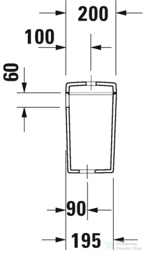 Duravit STARCK 3 monoblokkos wc tartály 6/3L,vízbekötés balra alul,Wondergliss bevonattal,09281000051