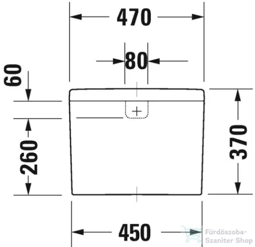 Duravit STARCK 3 monoblokkos wc tartály 6/3L,vízbekötés balra alul,Wondergliss bevonattal,09281000051
