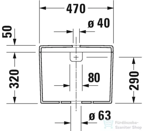 Duravit STARCK 3 monoblokkos wc tartály 6/3L,vízbekötés balra alul,0928100005