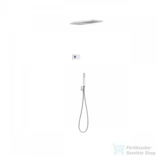 TRES Slim Exclusive Falsík alá építhető Termosztátos Elektromos zuhanycsaptelep, kézizuhannyal, fejzuhannyal, króm 09286551
