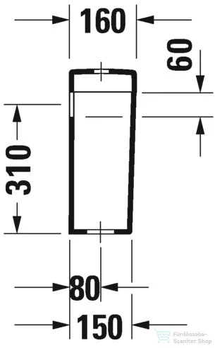 Duravit DARLING NEW monoblokkos wc tartály 6/3L,vízbekötés alul balra,Wondergliss bevonattal,09311000051