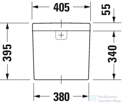 Duravit DARLING NEW monoblokkos wc tartály 6/3L,vízbekötés alul balra,Wondergliss bevonattal,09311000051