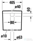 Duravit DARLING NEW monoblokkos wc tartály 6/3L,vízbekötés alul balra,Wondergliss bevonattal,09311000051