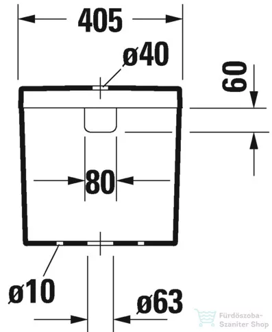 Duravit DARLING NEW monoblokkos wc tartály 6/3L,vízbekötés alul balra,Wondergliss bevonattal,09311000051