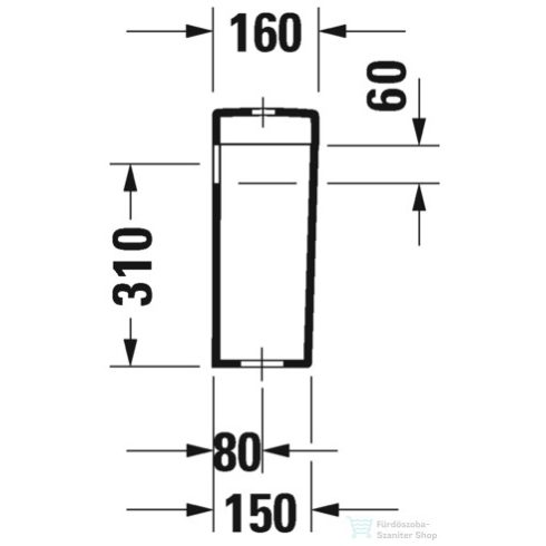 Duravit DARLING NEW monoblokkos wc tartály 6/3L,vízbekötés alul balra,0931100005